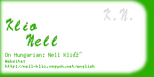 klio nell business card